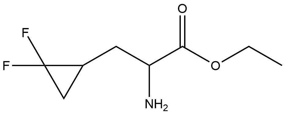 Cyclopropanepropanoic acid, α-amino-2,2-difluoro-, ethyl ester, (αR)- 结构式