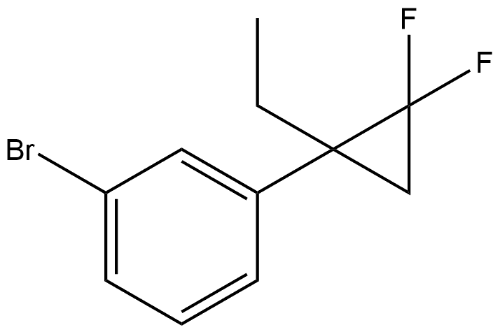 1-bromo-3-(1-ethyl-2,2-difluoro-cyclopropyl)benzene Struktur