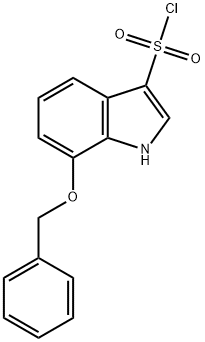 7-(Phenylmethoxy)-1H-indole-3-sulfonyl chloride Struktur