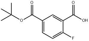 1,3-Benzenedicarboxylic acid, 4-fluoro-, 1-(1,1-dimethylethyl) ester Struktur