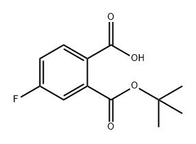 2-(叔丁氧羰基)-4-氟苯甲酸, 2171942-46-2, 结构式