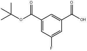 1,3-Benzenedicarboxylic acid, 5-fluoro-, 1-(1,1-dimethylethyl) ester 化学構造式
