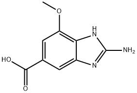 1H-Benzimidazole-5-carboxylic acid, 2-amino-7-methoxy- Structure