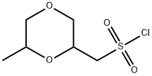 (6-methyl-1,4-dioxan-2-yl)methanesulfonyl chloride, Mixture of diastereomers Structure