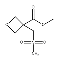 3-Oxetanecarboxylic acid, 3-[(aminosulfonyl)methyl]-, methyl ester Struktur
