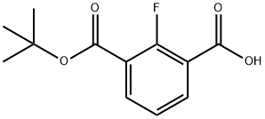 1,3-Benzenedicarboxylic acid, 2-fluoro-, 1-(1,1-dimethylethyl) ester 化学構造式
