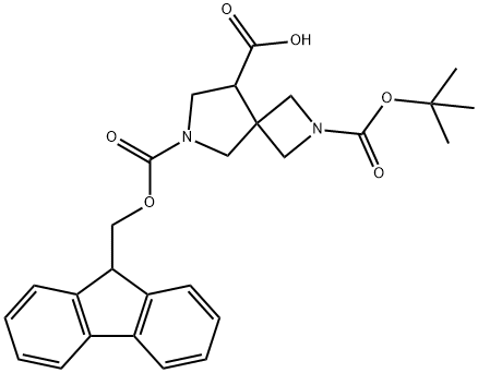 2-[(tert-butoxy)carbonyl]-6-{[(9H-fluoren-9-yl)meth oxy]carbonyl}-2,6-diazaspiro[3.4]octane-8-carbox ylic acid,2172229-46-6,结构式