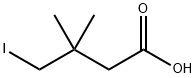 4-iodo-3,3-dimethylbutanoic acid 化学構造式