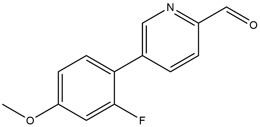 5-(2-Fluoro-4-methoxyphenyl)-2-pyridinecarboxaldehyde,2172259-22-0,结构式