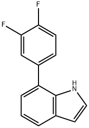 1H-Indole, 7-(3,4-difluorophenyl)- 结构式