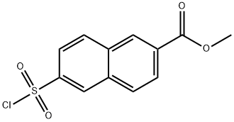 6-(氯磺酰基)-2-萘酸甲酯 结构式