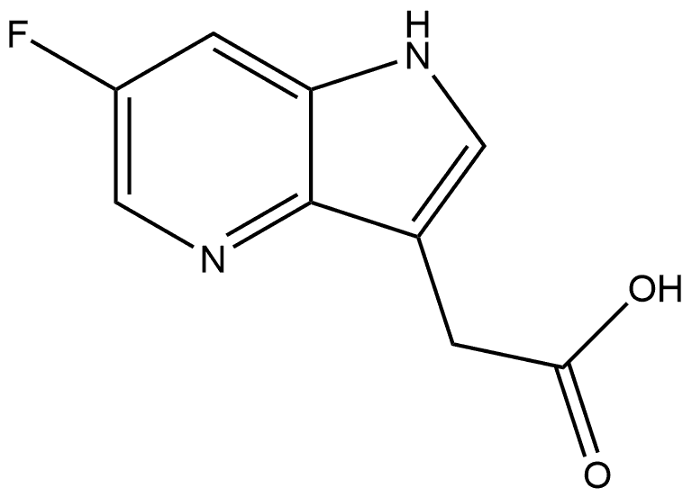 6-Fluoro-1H-pyrrolo[3,2-b]pyridine-3-acetic acid Struktur