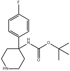 tert-Butyl (4-(4-fluorophenyl)piperidin-4-yl)carbamate Struktur