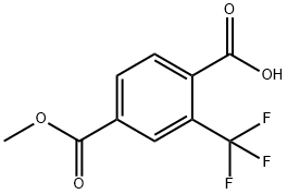 4-(methoxycarbonyl)-2-(trifluoromethyl)benzoic acid Struktur
