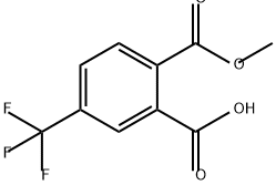 1,2-Benzenedicarboxylic acid, 4-(trifluoromethyl)-, 1-methyl ester Struktur