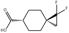 (3rs,6rs&)-1,1-difluorospiro[2.5]octane-6-carboxylic acid Struktur
