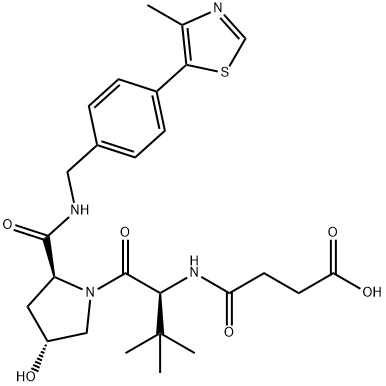 4-(((S)-1-((2S,4R)-4-HYDROXY-2-((4-(4-METHYLTHIAZOL-5-YL)BENZYL)CARBAMOYL)PYRROLIDIN-1-YL)-3,3-DIMET, 2172819-72-4, 结构式