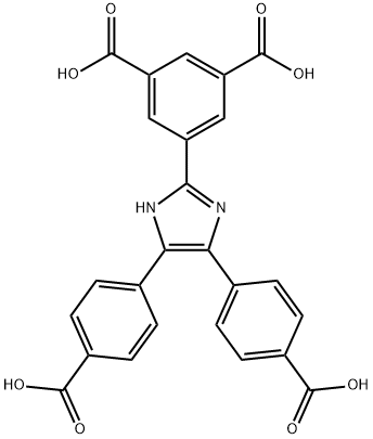 1,3-Benzenedicarboxylic acid, 5-[4,5-bis(4-carboxyphenyl)-1H-imidazol-2-yl]- Structure