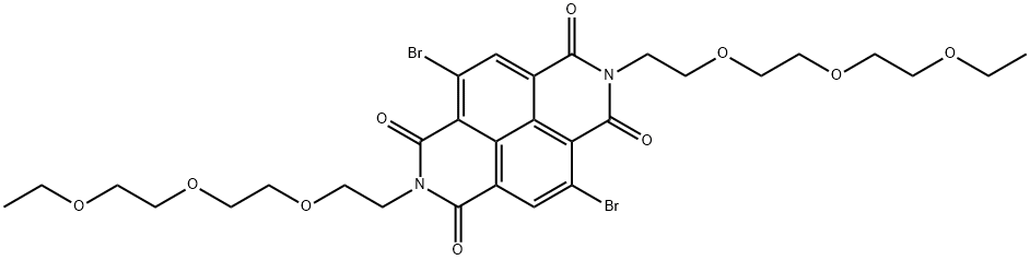 4,9-二溴-2,7-双(2-(2-(2-乙氧基乙氧基)乙氧基)乙基)苯并[LMN][3,8]菲咯啉-1,3,6,8(2H,7H)-四酮,2172820-50-5,结构式