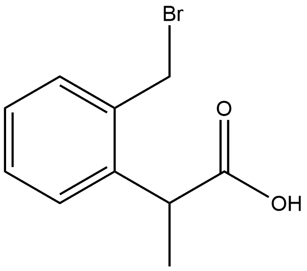 Benzeneacetic acid, 2-(bromomethyl)-α-methyl- Struktur