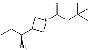 1-Azetidinecarboxylic acid, 3-[(1S)-1-aminopropyl]-, 1,1-dimethylethyl ester 化学構造式