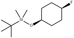 Cyclohexane, 1-[[(1,1-dimethylethyl)dimethylsilyl]oxy]-4-fluoro-, cis- Struktur