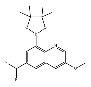 Quinoline, 6-(difluoromethyl)-3-methoxy-8-(4,4,5,5-tetramethyl-1,3,2-dioxaborolan-2-yl)-|6-(二氟甲基)-3-甲氧基-8-(4,4,5,5-四甲基-1,3,2-二氧苯并呋喃-2-基)喹啉