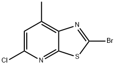 2-Bromo-5-chloro-7-methylthiazolo[5,4-b]pyridine 化学構造式