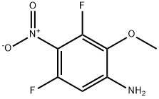 Benzenamine, 3,5-difluoro-2-methoxy-4-nitro- Structure