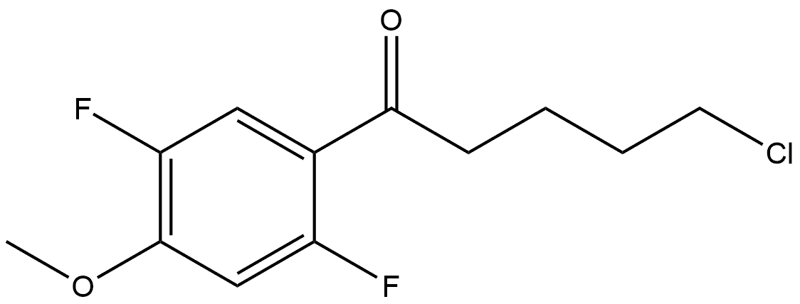 5-Chloro-1-(2,5-difluoro-4-methoxyphenyl)-1-pentanone Structure