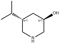 rel-(3R,5S)-5-(1-Methylethyl)-3-piperidinol Struktur