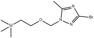 1H-1,2,4-Triazole, 3-bromo-5-methyl-1-[[2-(trimethylsilyl)ethoxy]methyl]- Struktur