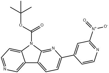 tert-butyl 11-(2-nitropyridin-4-yl)-4,8,10-triazatricyclo[7.4.0.0 ,]trideca-1(9),2(7),3,5,10,12-hexaene-8-carboxylat e Struktur