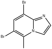 Imidazo[1,2-a]pyridine, 6,8-dibromo-5-methyl- 结构式