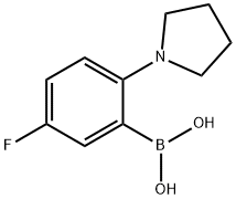 Boronic acid, B-[5-fluoro-2-(1-pyrrolidinyl)phenyl]- 结构式