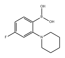 Boronic acid, B-[4-fluoro-2-(1-piperidinyl)phenyl]- Structure