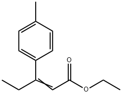 2-Pentenoic acid, 3-(4-methylphenyl)-, ethyl ester Struktur