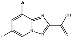 8-Bromo-6-fluoro-[1,2,4]triazolo[1,5-a]pyridine-2-carboxylicacid Structure