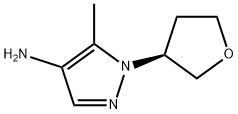(S)-5-甲基-1-(四氢呋喃-3-基)-1H-吡唑-4-胺,2177258-98-7,结构式