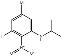 5-Bromo-3-fluoro-N-(1-methylethyl)-2-nitrobenzenamine Structure