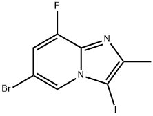 6-bromo-8-fluoro-3-iodo-2-methylimidazo[1,2-a]pyridine Structure