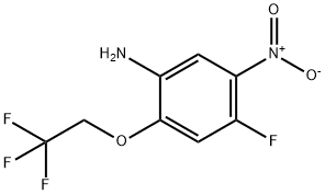 Benzenamine, 4-fluoro-5-nitro-2-(2,2,2-trifluoroethoxy)- Structure