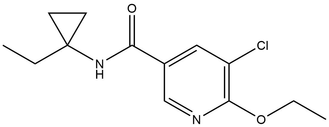 5-Chloro-6-ethoxy-N-(1-ethylcyclopropyl)-3-pyridinecarboxamide Structure