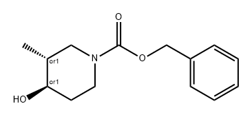 REL-(3S,4S)-4-羟基-3-甲基哌啶-1-羧酸苄酯,217795-84-1,结构式