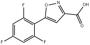 5-(2,4,6-三氟苯基)异恶唑-3-羧酸, 2178052-55-4, 结构式