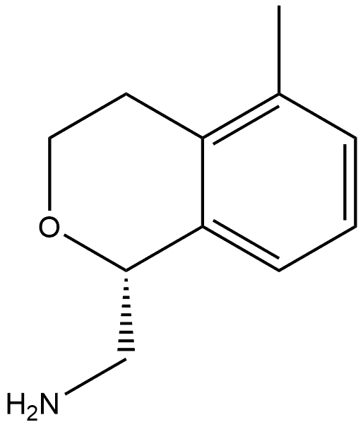 1-[(1R)-5-methyl-3,4-dihydro-1H-2-benzopyran-1-yl]methanamine Struktur