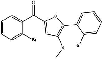 2-邻溴苯基-5-邻溴苯甲酰基-3-甲硫基呋喃,2179362-32-2,结构式