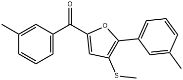 (4-(methylthio)-5-(m-tolyl)furan-2-yl)(m-tolyl)methanone Structure