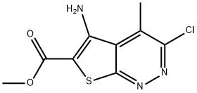 Thieno[2,3-c]pyridazine-6-carboxylic acid, 5-amino-3-chloro-4-methyl-, methyl ester,2180914-39-8,结构式