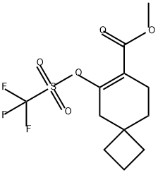 Spiro[3.5]non-6-ene-7-carboxylic acid, 6-[[(trifluoromethyl)sulfonyl]oxy]-, methyl ester 化学構造式